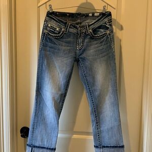 Miss Me Light Blue Cropped Jeans